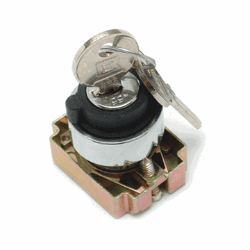 Picture of 22mm Key Switch 1No 1 Nc Contacts
